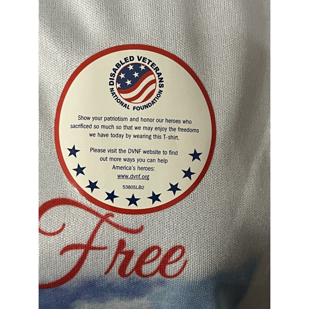 Land Of The Free Patriotic T Shirt Women Large Flag Eagle - Picture 3 of 7
